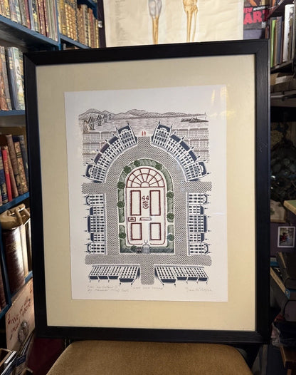 Ian McIntosh Signed Framed Print : 44 Scotland Street : Alexander McCall Smith