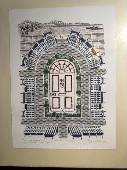 Ian McIntosh Signed Framed Print : 44 Scotland Street : Alexander McCall Smith