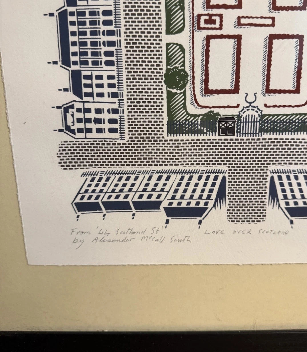 Ian McIntosh Signed Framed Print : 44 Scotland Street : Alexander McCall Smith