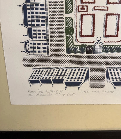 Ian McIntosh Signed Framed Print : 44 Scotland Street : Alexander McCall Smith