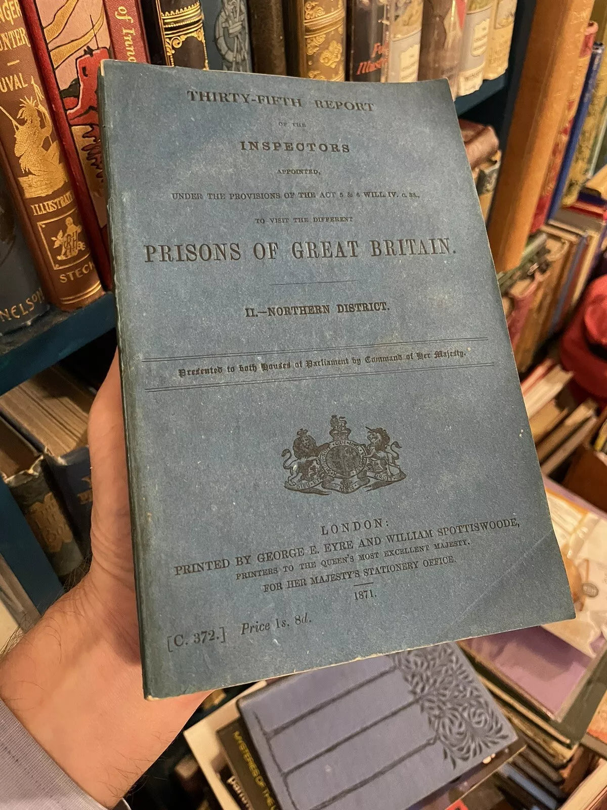 1871 Thirty-Fifth Report of the Inspectors of the Prisons of Great Britain