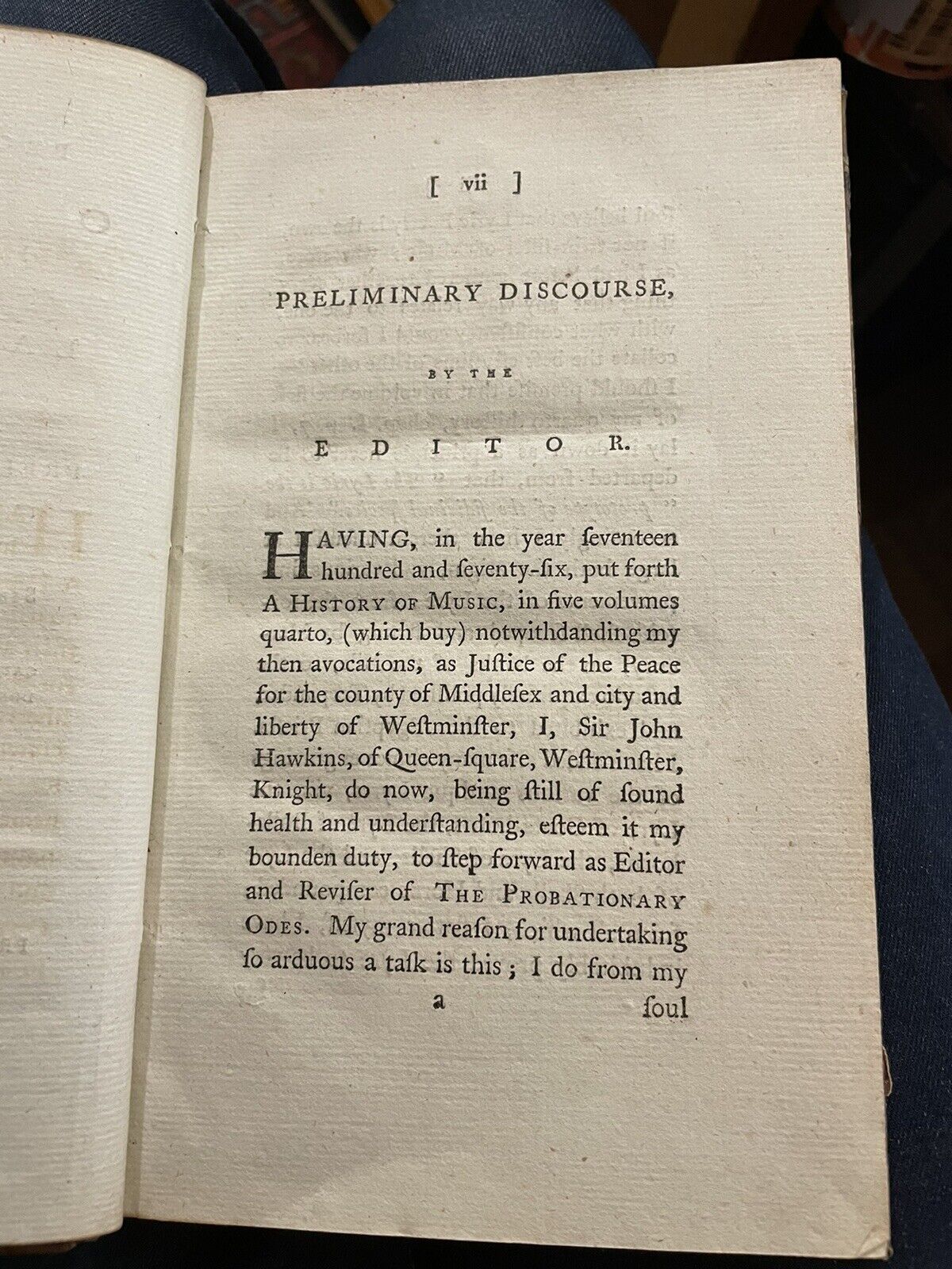 1785 Probationary Odes for the Laureatship : Jmaes Hawkins : Richard Tickell