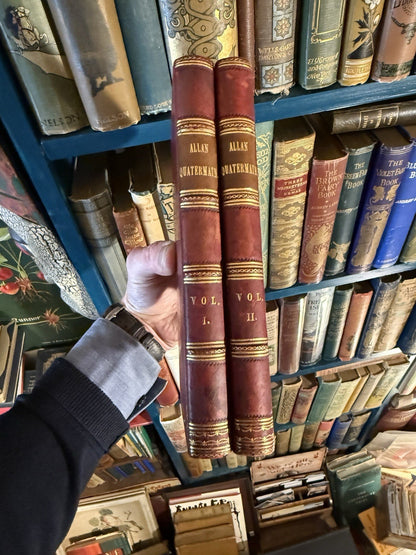 1887 S. Rider Haggard : Allan Quartermain (2 Volumes) Tauchnitz Leather Bindings