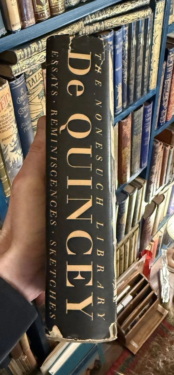 c1937 Selected Writings of Thomas De Quincey : Nonesuch Press in DJ
