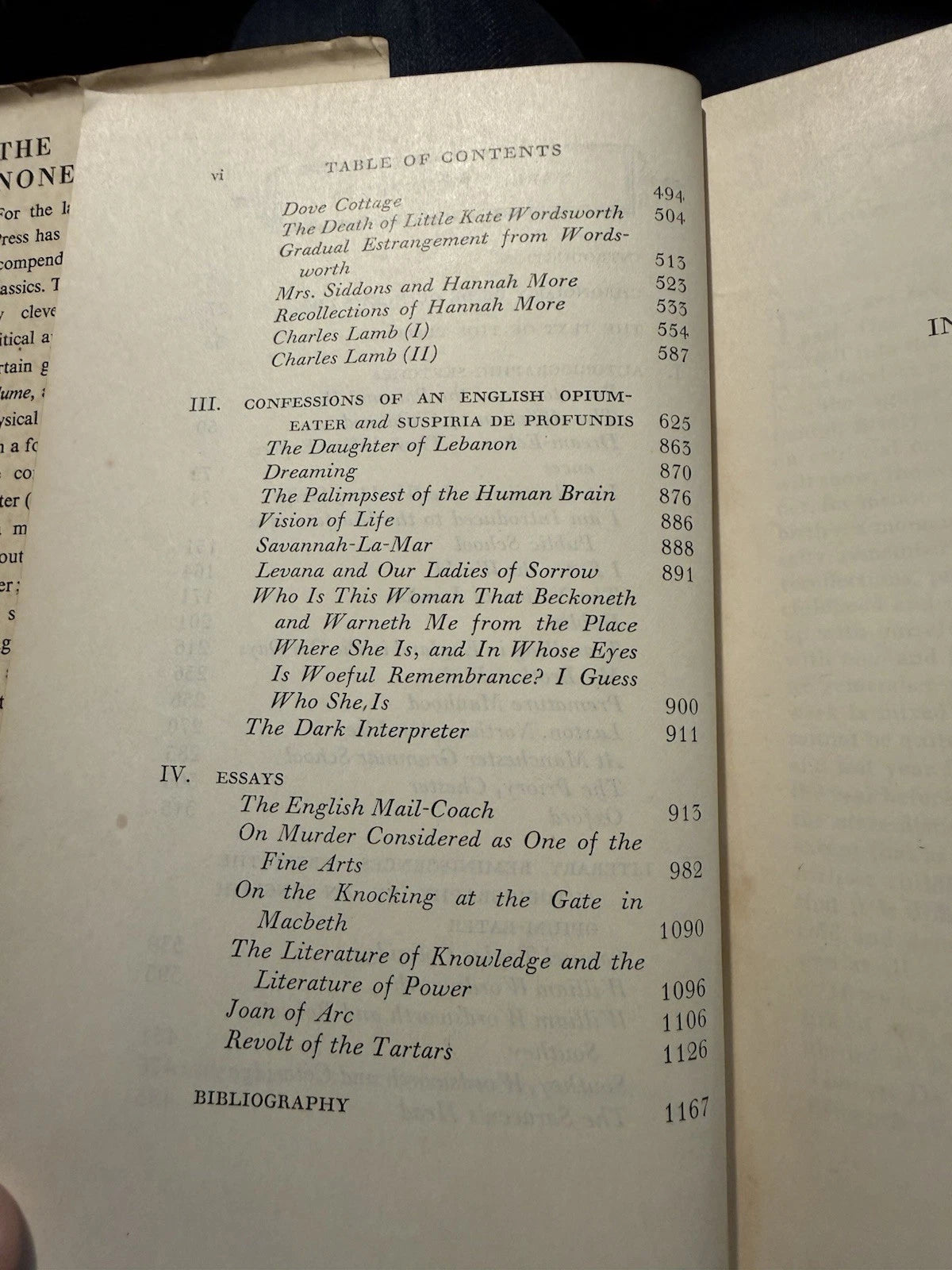 c1937 Selected Writings of Thomas De Quincey : Nonesuch Press in DJ