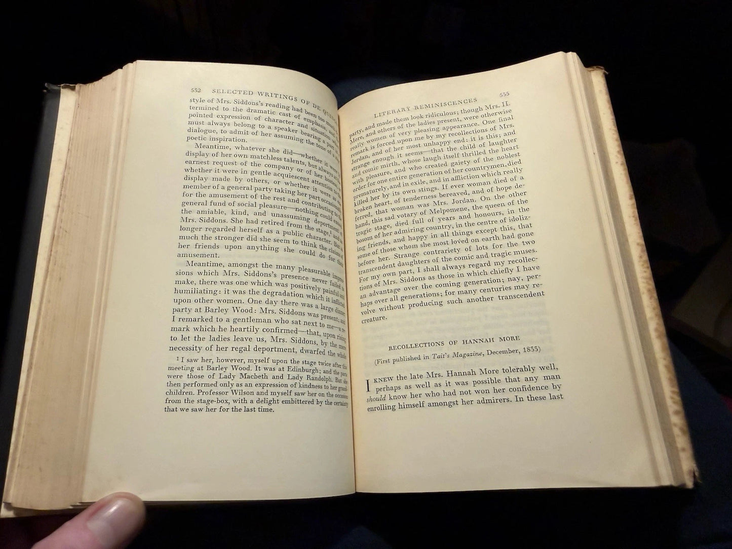 c1937 Selected Writings of Thomas De Quincey : Nonesuch Press in DJ