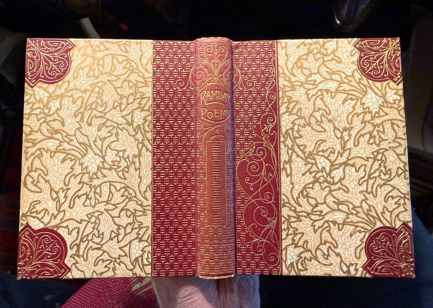 1887 Poems by Allan Ramsay (Makar) Canterbury Poets : Decorative Cloth Binding