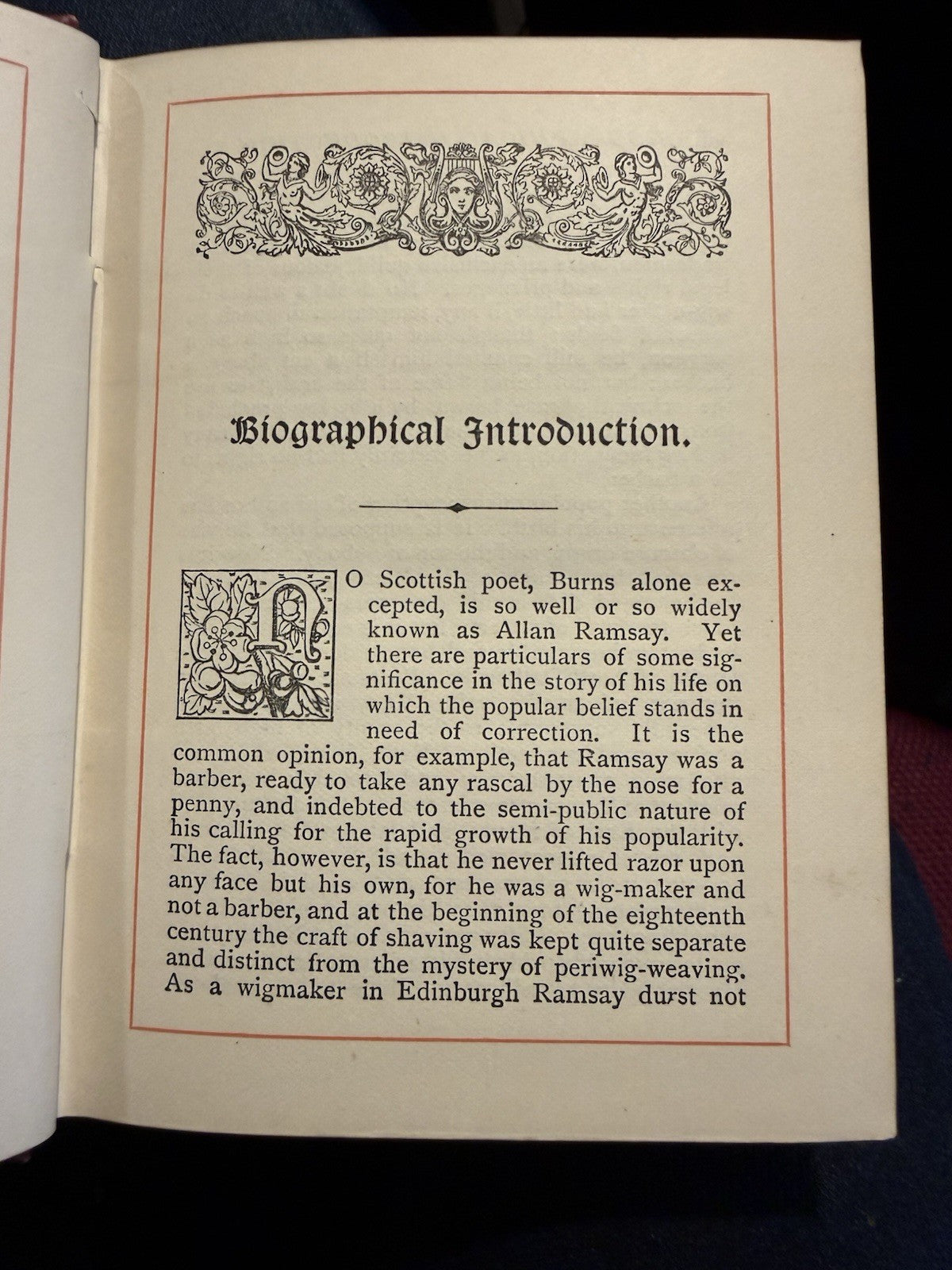 1887 Poems by Allan Ramsay (Makar) Canterbury Poets : Decorative Cloth Binding