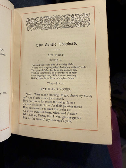 1887 Poems by Allan Ramsay (Makar) Canterbury Poets : Decorative Cloth Binding