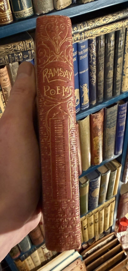 1887 Poems by Allan Ramsay (Makar) Canterbury Poets : Decorative Cloth Binding