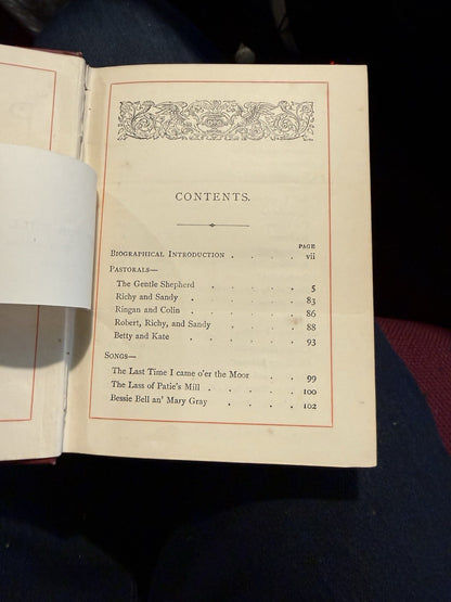 1887 Poems by Allan Ramsay (Makar) Canterbury Poets : Decorative Cloth Binding