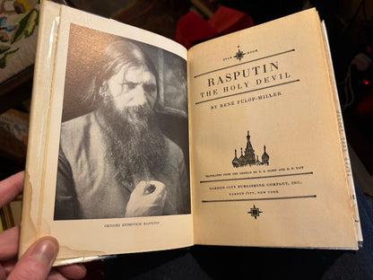1928 Rasputin, the Holy Devil : Rene Fulop-Miller : 1st Ed in VG Dust Jacket