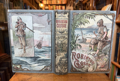 1919 Robinson Crusoe : Daniel Defoe : Decorative Binding : Symington