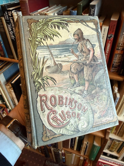 1919 Robinson Crusoe : Daniel Defoe : Decorative Binding : Symington