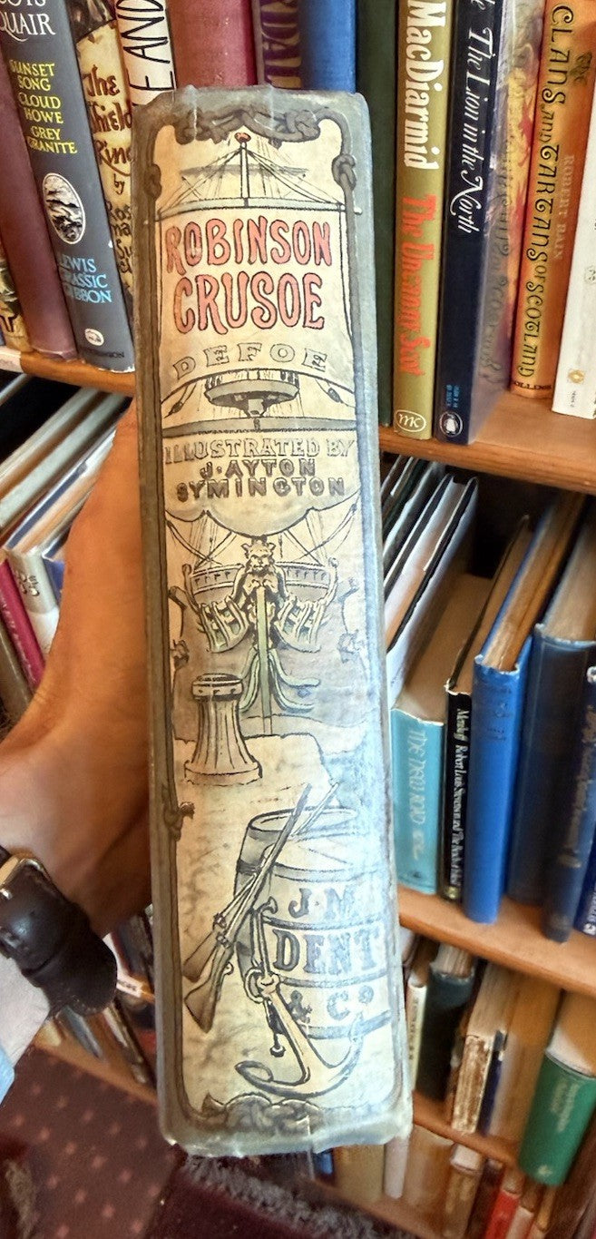 1919 Robinson Crusoe : Daniel Defoe : Decorative Binding : Symington