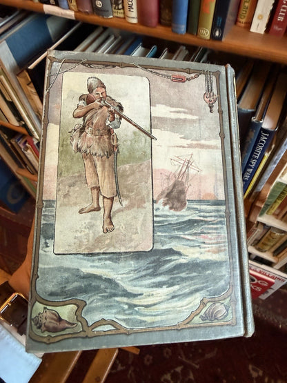 1919 Robinson Crusoe : Daniel Defoe : Decorative Binding : Symington