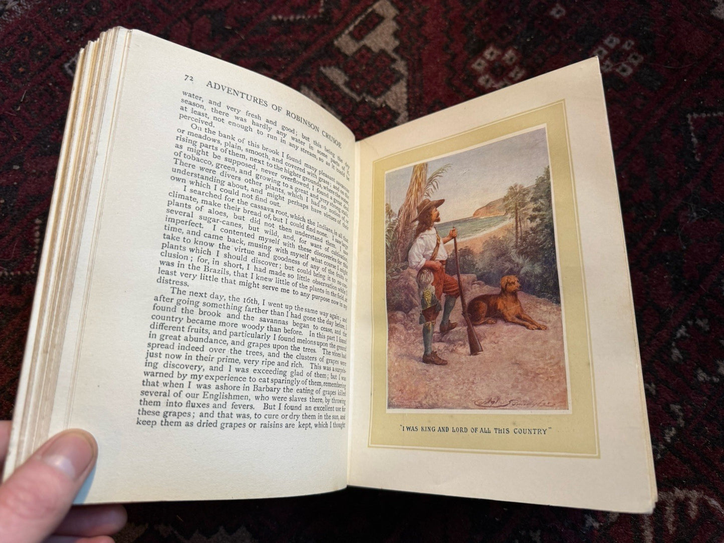 1919 Robinson Crusoe : Daniel Defoe : Decorative Binding : Symington