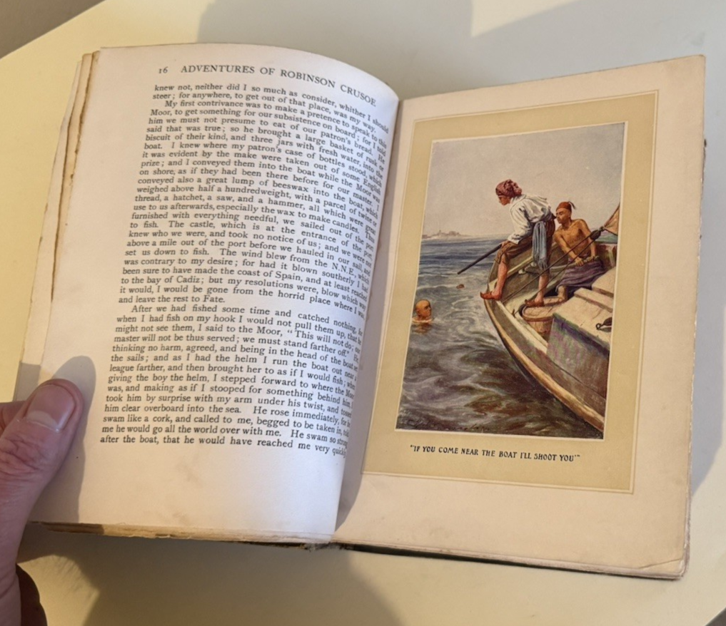 1905 Robinson Crusoe : Daniel Defoe : Decorative Binding : Symington