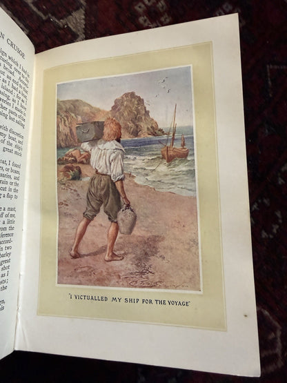 1919 Robinson Crusoe : Daniel Defoe : Decorative Binding : Symington