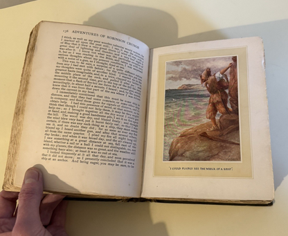 1905 Robinson Crusoe : Daniel Defoe : Decorative Binding : Symington