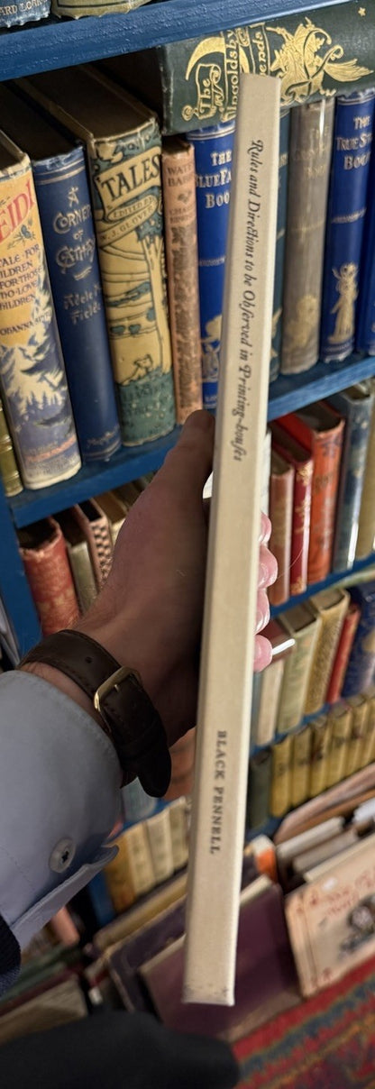 Rules and Directions to be Observed in Printing Houses : Printer James Watson