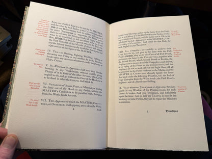 Rules and Directions to be Observed in Printing Houses : Printer James Watson