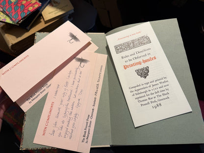 Rules and Directions to be Observed in Printing Houses : Printer James Watson