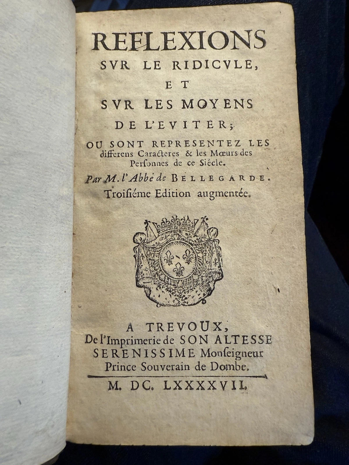 1697 Reflexions sir le Ridicule et sur les Moyens : Reflections on the Rediculous