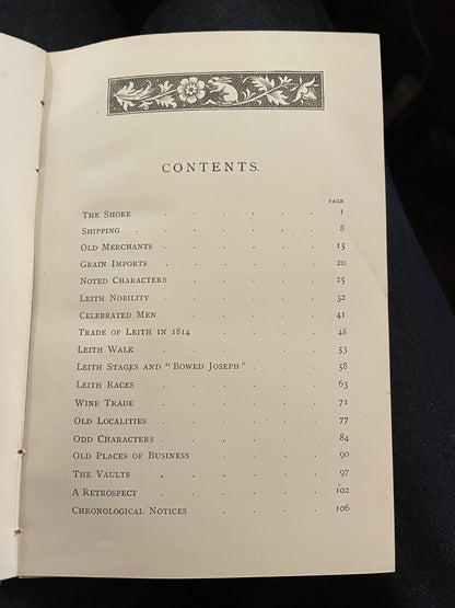 1888 Reminiscences of the Port and Town of Leith, Edinburgh : John Martine