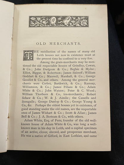 1888 Reminiscences of the Port and Town of Leith, Edinburgh : John Martine