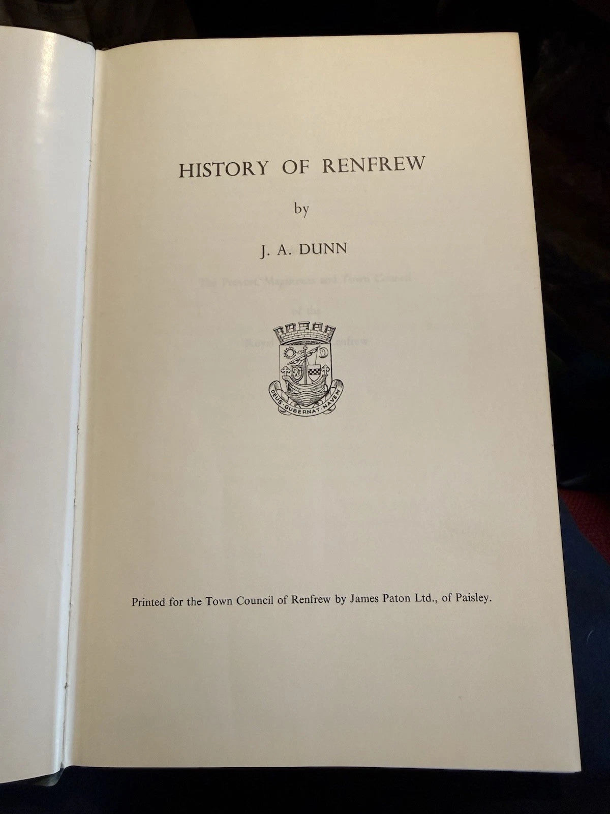 A History of Renfrew : J. A. Dunn : Battle of Largs : Renfre Castle