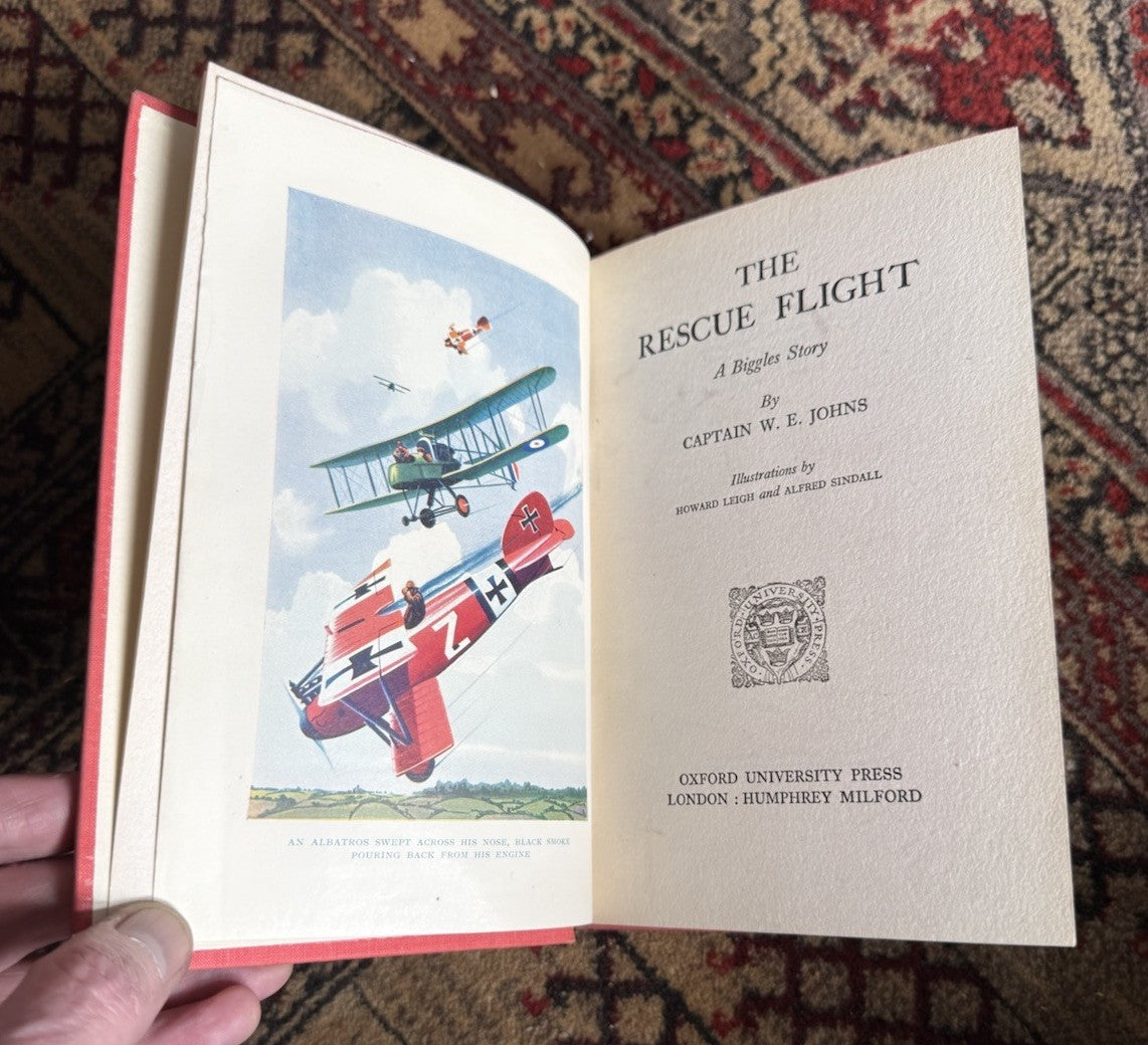 Captain W. E. Johns : The Rescue Flight : 1st Edition in Orig Dust Jacket 1939 : Biggles