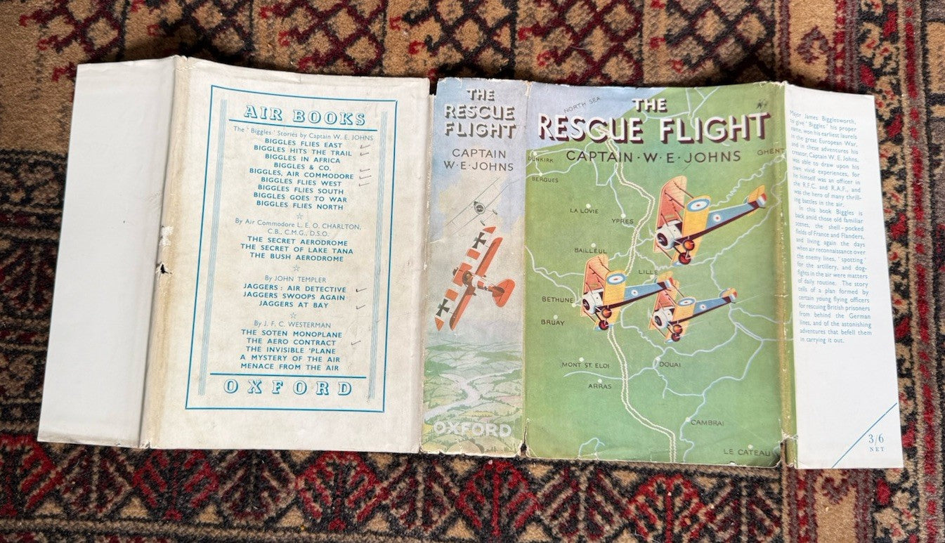 Captain W. E. Johns : The Rescue Flight : 1st Edition in Orig Dust Jacket 1939 : Biggles