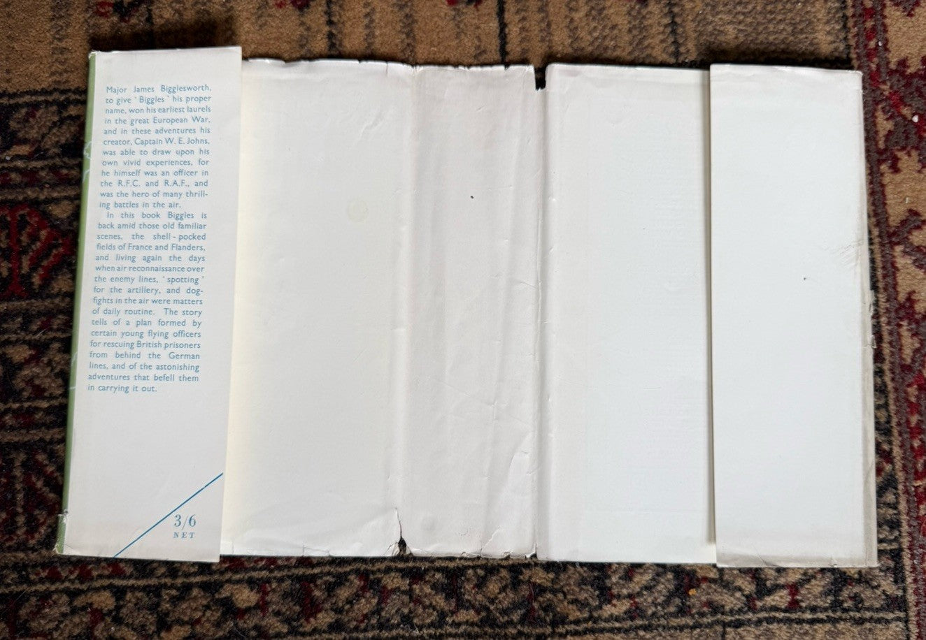Captain W. E. Johns : The Rescue Flight : 1st Edition in Orig Dust Jacket 1939 : Biggles