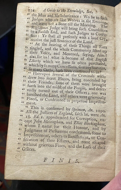 1757 Guide to Rights and Privileges of Englishmen : Magna Carta : Bishops Curses