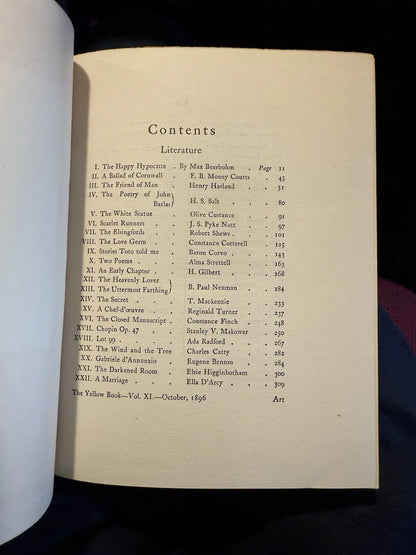 The Yellow Book (Volume 11) Oct 1896 Illustrated Quarterly : Charles Robinson