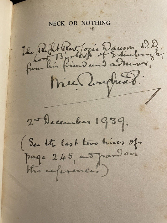 William Roughead (Signed & Inscribed to Bishop Danson) Neck or Nothing