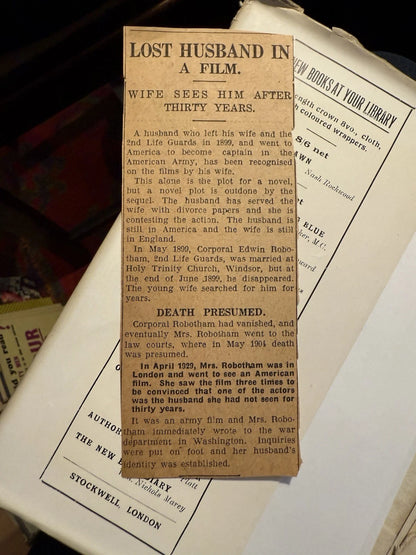 c1930 Perilous Moments A. F. Rowbotham : Includes Letters from Author