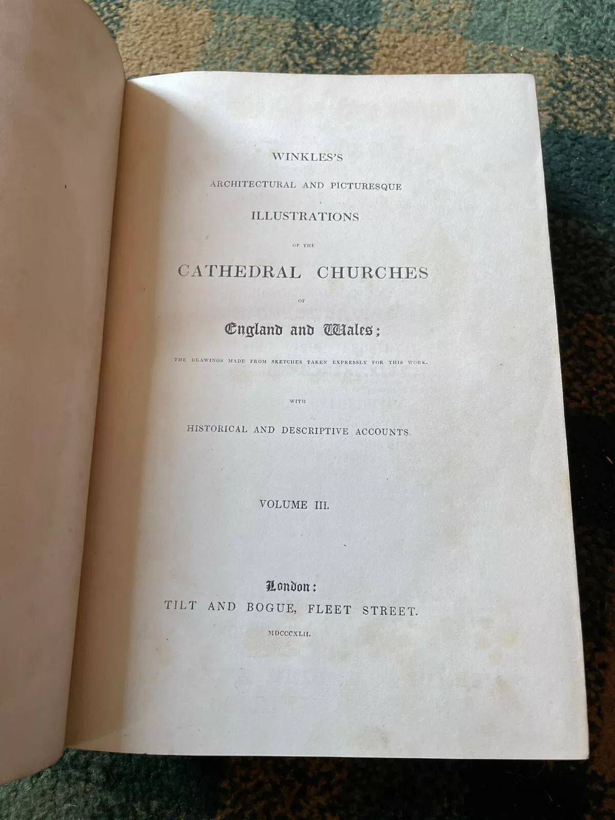 1836 Winkles' Architectural & Picturesque Illustrations of Cathedral Churches