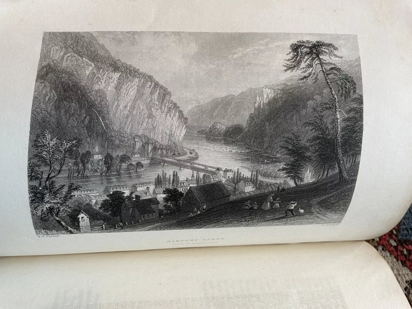 1840 American Scenery (2 Vols) 119 Engravings : Willis William & Bartlett 1st Ed