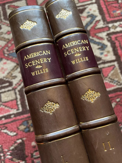 1840 American Scenery (2 Vols) 119 Engravings : Willis William & Bartlett 1st Ed