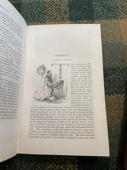 W M Thackeray : The Virginians (2 Vols) 1st Edition 1859 : Leather Bindings