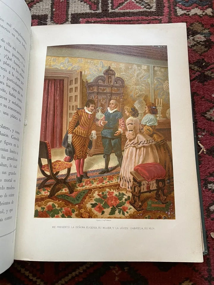 Alain-René Lesage HISTORIA DE GIL BLAS DE SANTILLANA (2 Vols) CHROMOLITHOGRAPHS