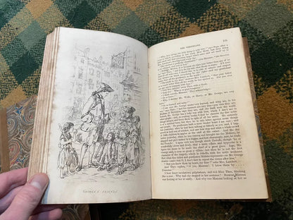 W M Thackeray : The Virginians (2 Vols) 1st Edition 1859 : Leather Bindings