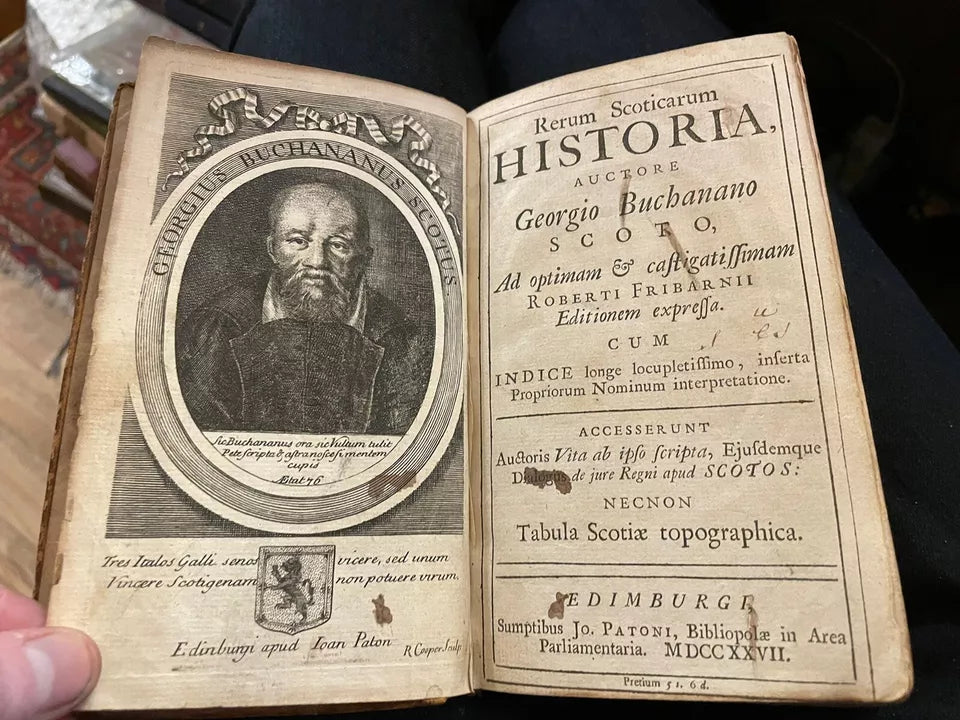 1727 Rerum Scoticarum Historia by George Buchanan - History of Scotland (Latin)