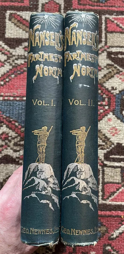 1898 Nansen's Farthest North (2 Vols) Polar Arctic Exploration : Illustrated