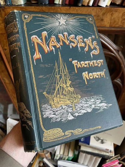 1898 Nansen's Farthest North (2 Vols) Polar Arctic Exploration : Illustrated