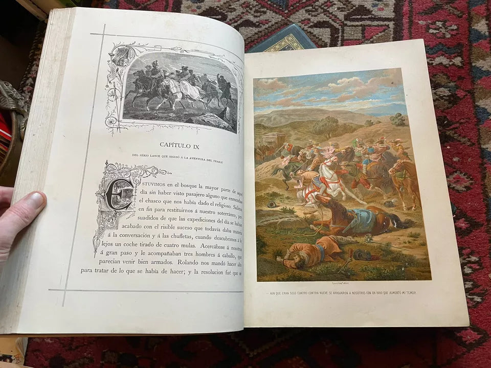 Alain-René Lesage HISTORIA DE GIL BLAS DE SANTILLANA (2 Vols) CHROMOLITHOGRAPHS