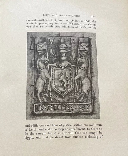 1897 Leith & its Antiquities (2 Vols) Campbell Irons : Edinburgh History