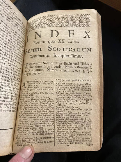 1727 Rerum Scoticarum Historia by George Buchanan - History of Scotland (Latin)